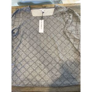 Liz Claiborne Lt. Grey Heather Long Sleeve Shirt.  Size Large. NWT. 12